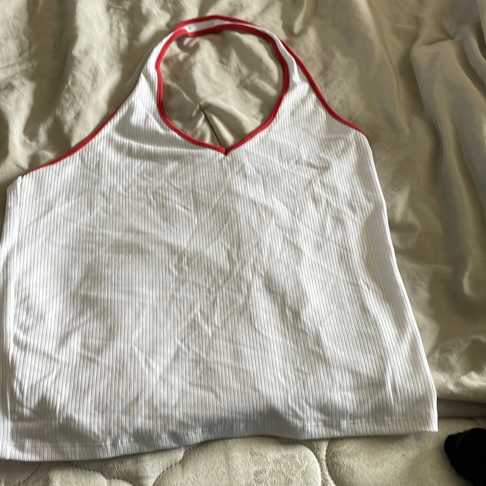 Crop top over neck top